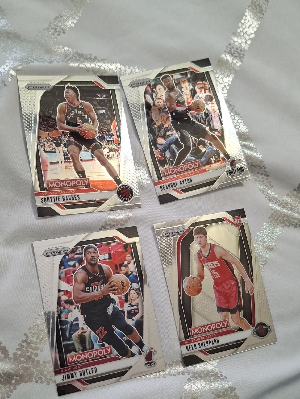 Panini Prizm Monopoly Basketball Card Lot - Silver, White, Red, Black